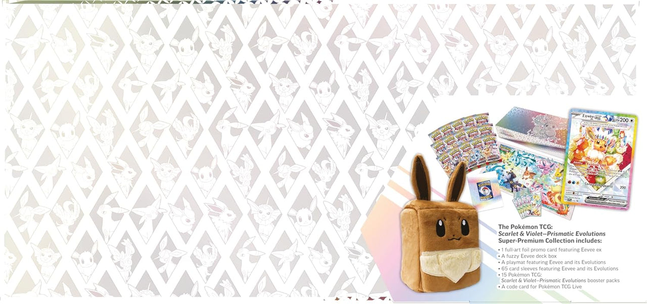 Eevee ex Promo Card Playmat and Accessories Included in Prismatic Evolutions Super-Premium Collection