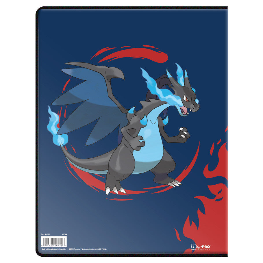 Ultra Pro Pokémon Mega Charizard 9-Pocket Portfolio Binder for trading cards, featuring a vivid Charizard design.