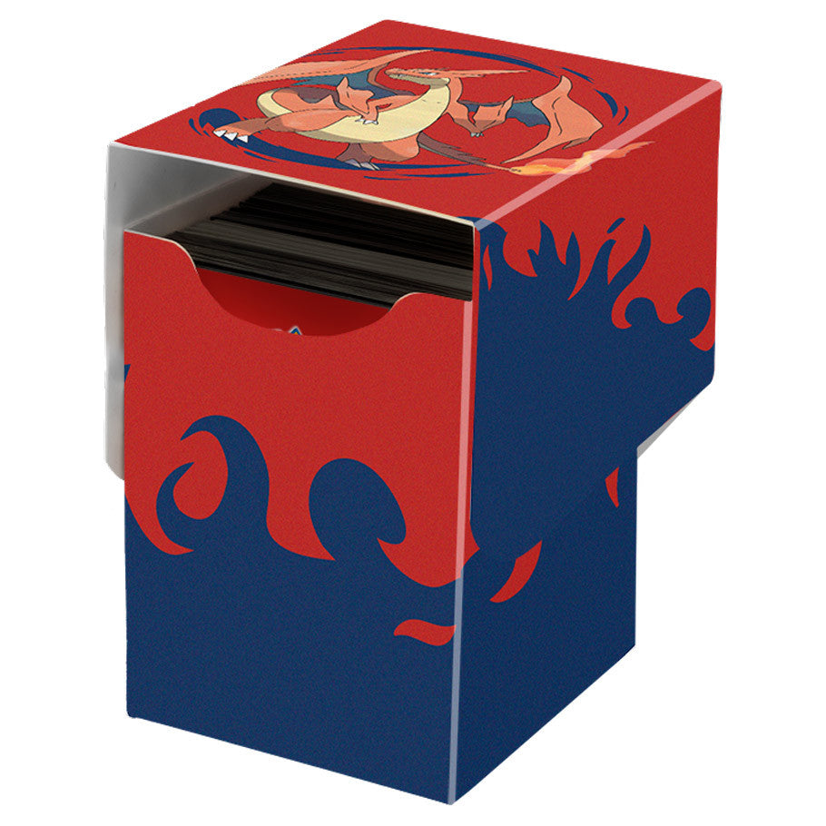 Ultra Pro Pokémon Mega Charizard X deck box for trading card game accessories, featuring vibrant Charizard design.