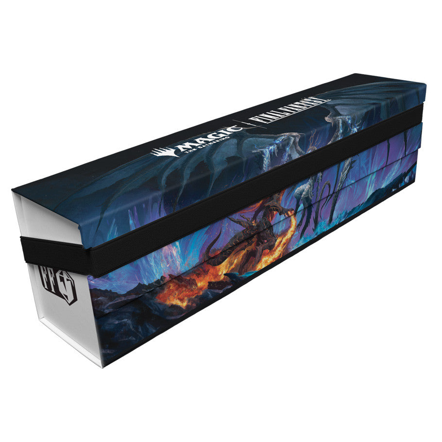 Ultra Pro Magic the Gathering Final Fantasy flat pack storage box for trading cards, with 500+ card capacity, black and silver design
