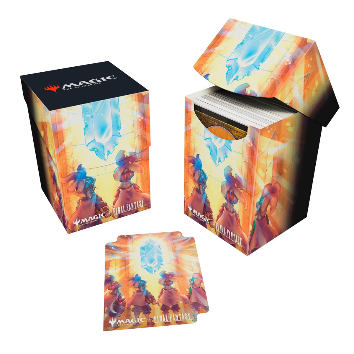 Ultra Pro Final Fantasy x Universes Beyond deck box for Magic: The Gathering trading card game accessories, featuring fantasy artwork.