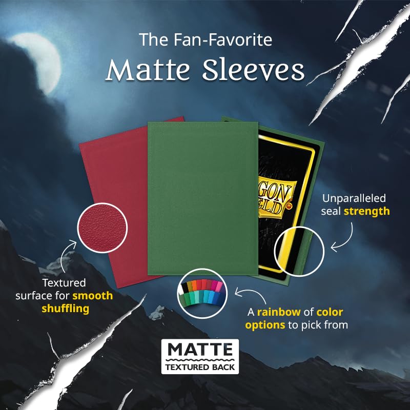 Dragon Shield Japanese size matte trading card sleeves, 60 count, smooth, durable, fits Yu-Gi-Oh, Naruto, Cardfight Vanguard cards