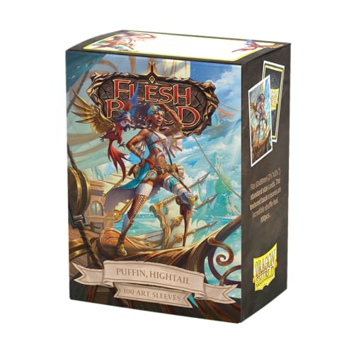 Dragon Shield Flesh & Blood Art Sleeves Puffin Hightail, 100-count, smooth and tough premium trading card game sleeves.