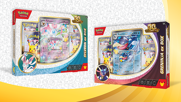 Pokémon TCG: 30th Celebration ex Box (Sylveon ex / Greninja ex) | Factory Sealed