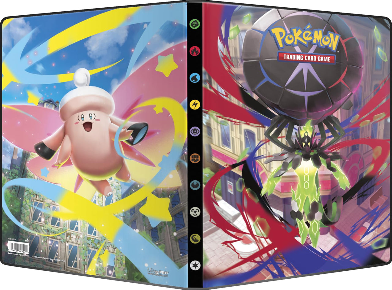 Ultra PRO Pokémon Mega Evolution binder with 9-pocket pages featuring Mega Zygarde and Mega Clefable for 252 standard cards.