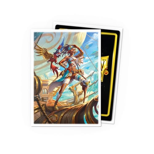 Dragon Shield Flesh & Blood Art Sleeves Puffin Hightail 100 CT, smooth and tough premium trading card game sleeves, shown in a stack.