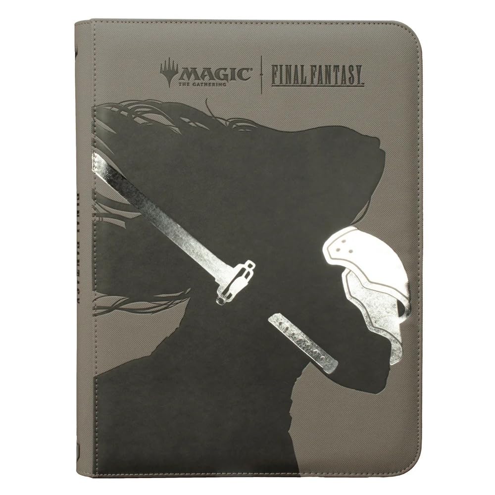 Ultra PRO Final Fantasy x Universes Beyond 9-pocket premium zippered PRO-Binder for Magic: The Gathering cards in black with branding.