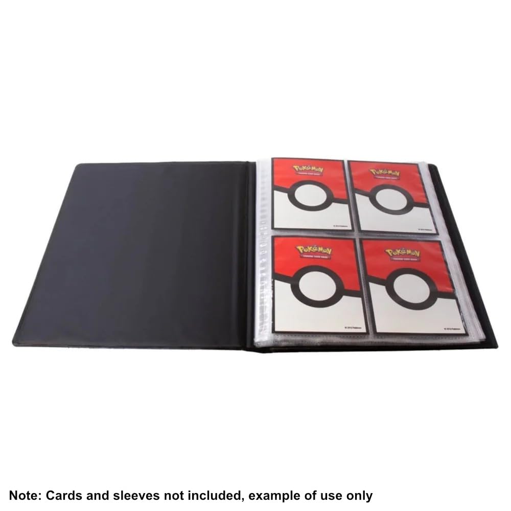 Ultra Pro Pokémon Scarlet & Violet Mega Evolution 4-Pocket Portfolio holding trading cards with vibrant cover design
