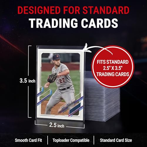 Ultra Pro premium clear trading card sleeves for baseball, football, and collectible cards, standard size, 100-count pack.