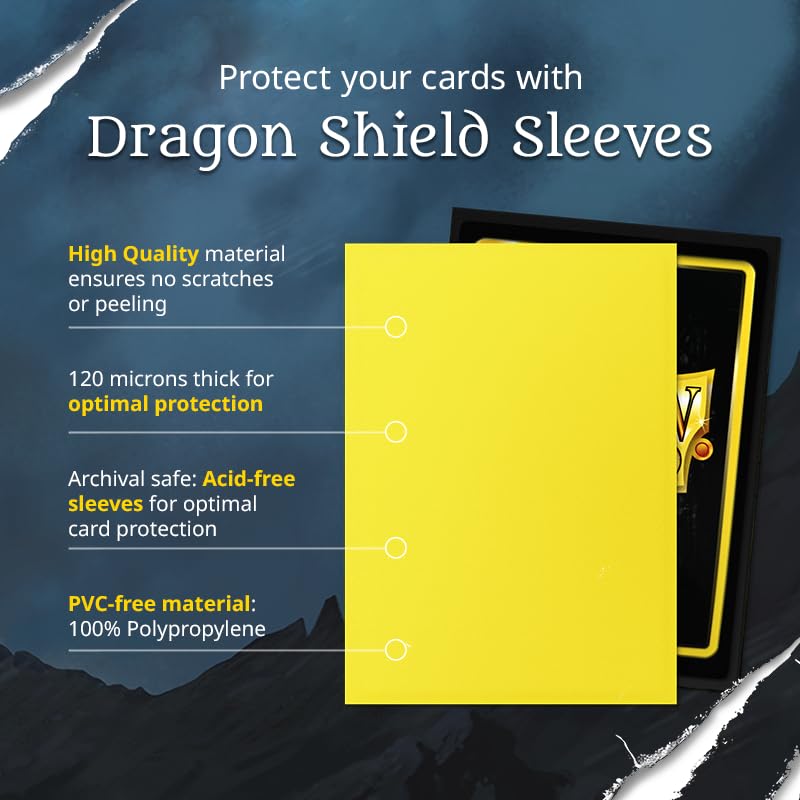 Dragon Shield Japanese size matte trading card sleeves, 60 count, showing smooth, tough premium TCG sleeves for Yu-Gi-Oh and Naruto cards.