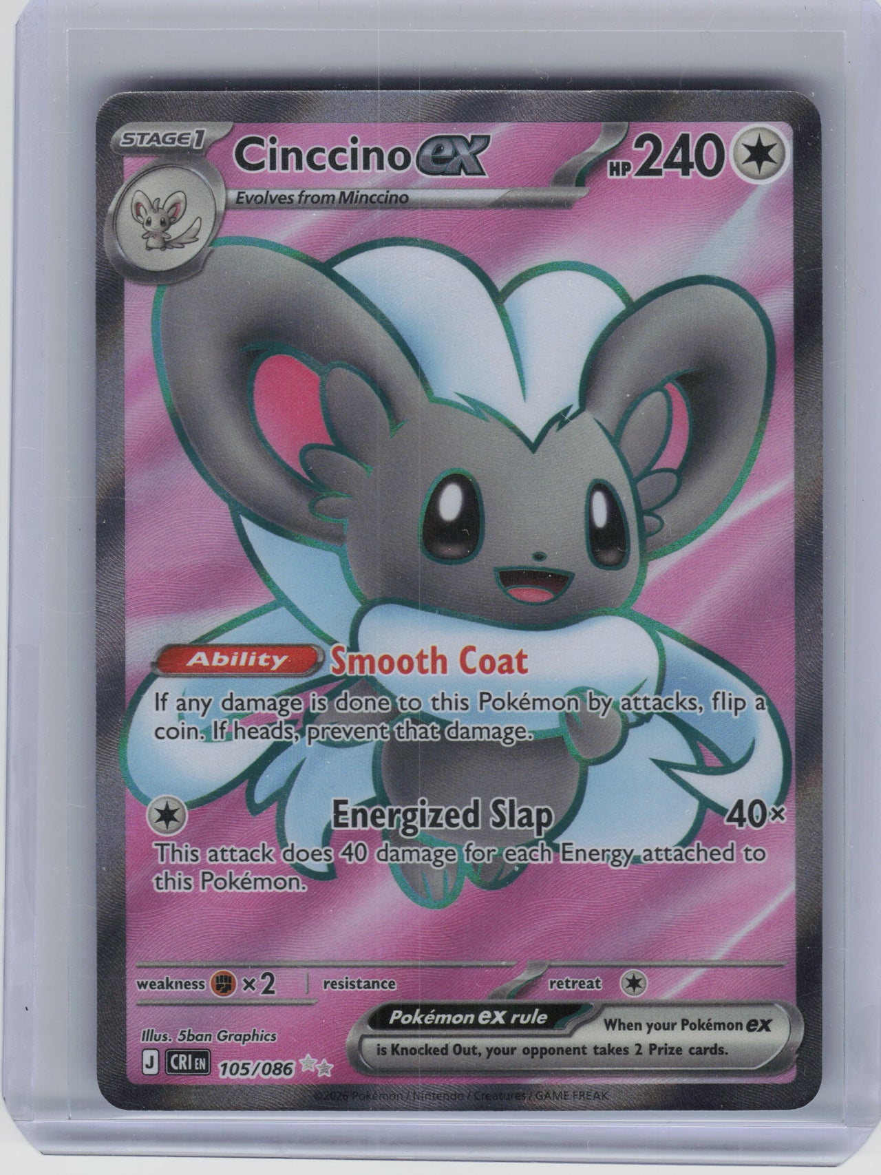 ME04: Chaos Rising #105/086 Cinccino ex