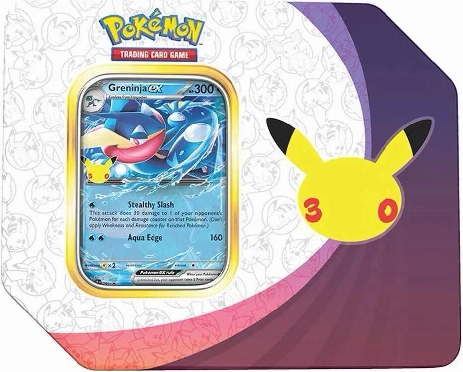Pokémon 30th Anniversary Greninja ex Tin (4 Packs) | The Vault