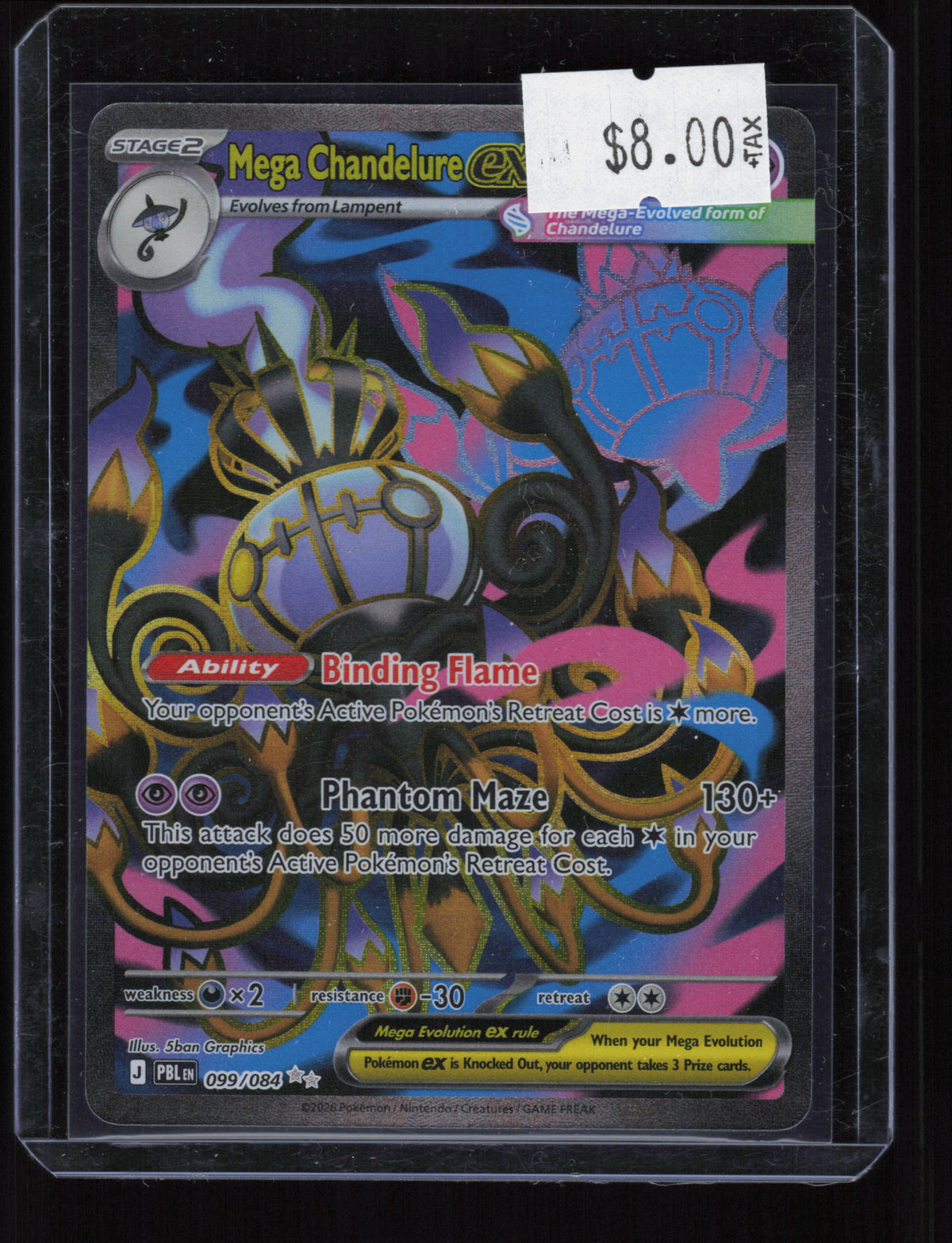 ME05: Pitch Black #099/084 Mega Chandelure ex