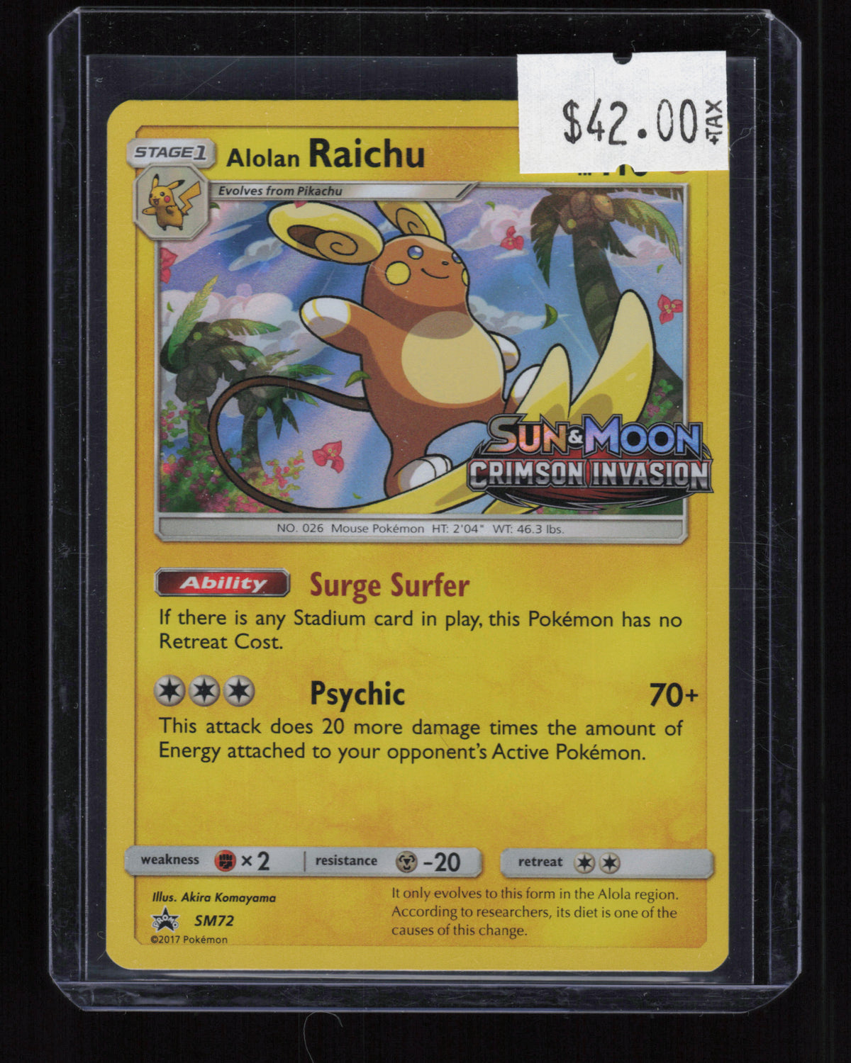 SM Promos #SM72 Alolan Raichu