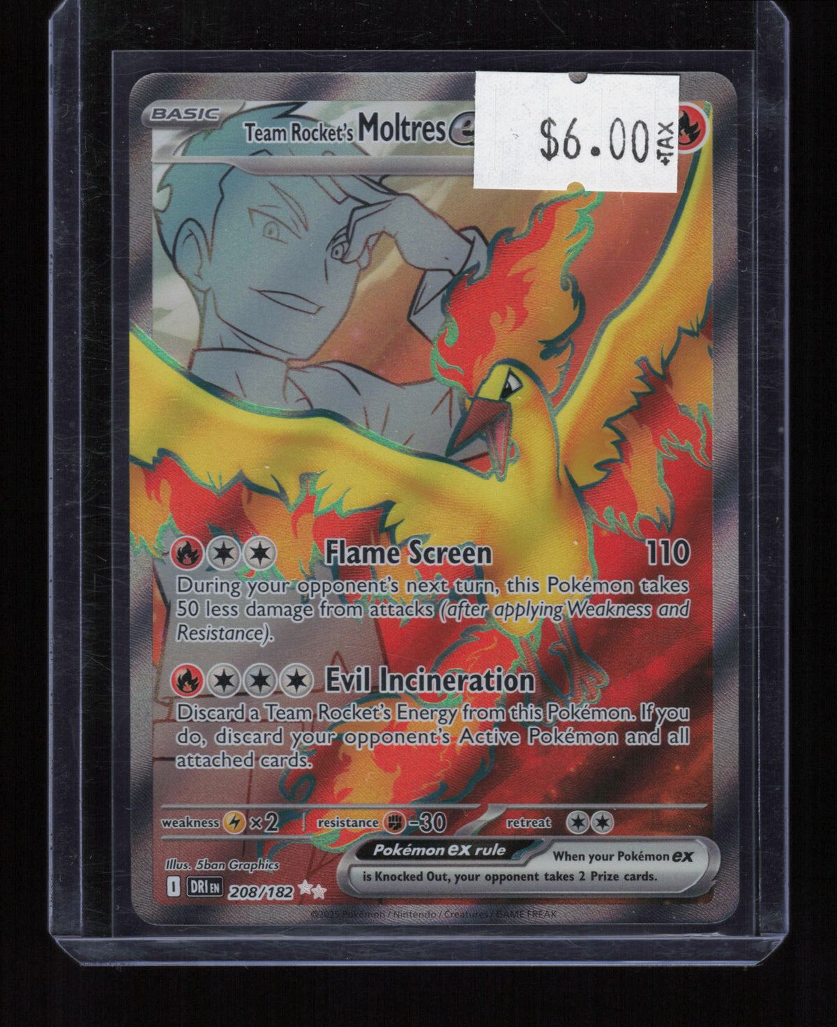 SV10: Destined Rivals #208/182 Team Rocket's Moltres ex