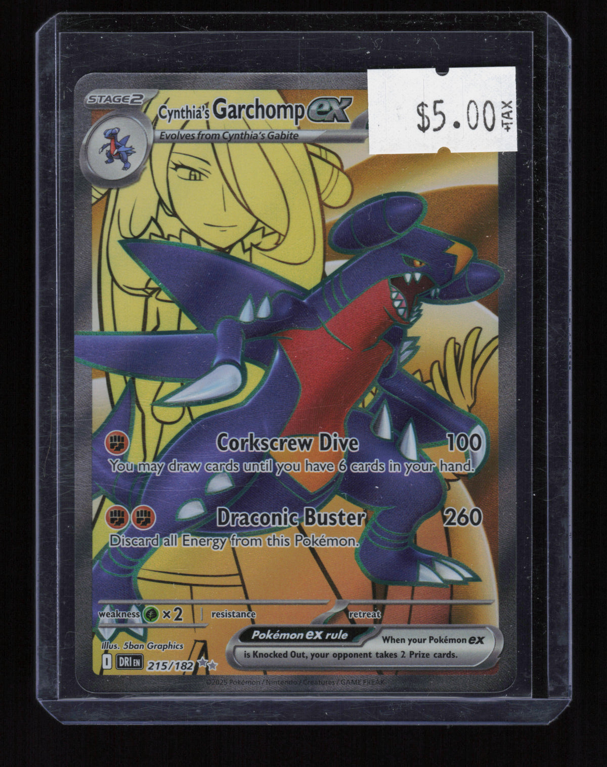 SV10: Destined Rivals #215/182 Cynthia's Garchomp ex