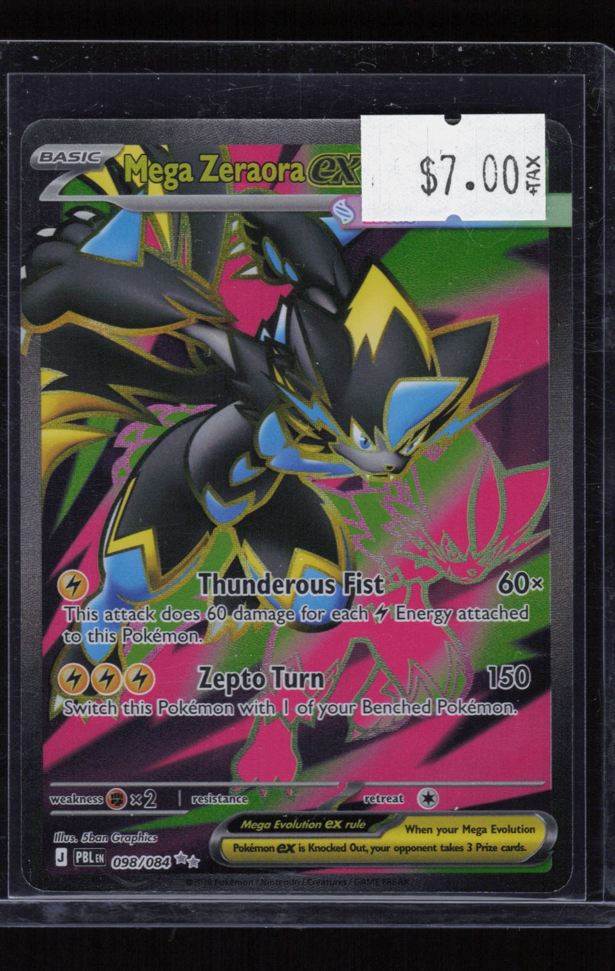 ME05: Pitch Black #098/084 Mega Zeraora ex
