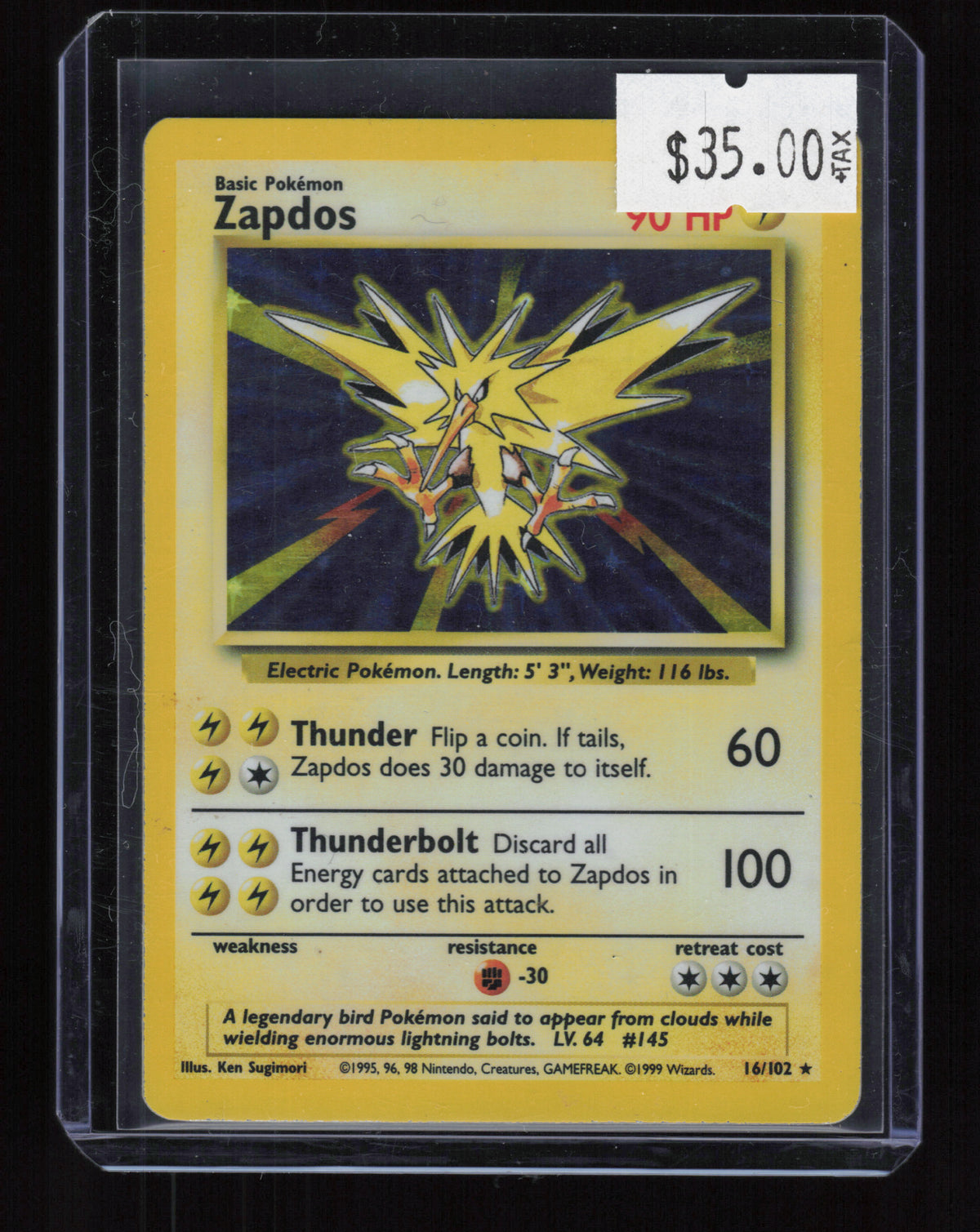 Base Set #016/102 Zapdos