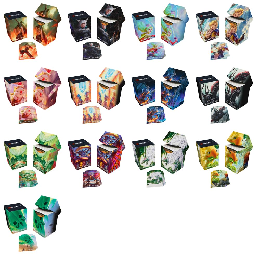 Ultra Pro Final Fantasy x Universes Beyond deck box for Magic: The Gathering trading card game accessories, featuring fantasy-themed design.