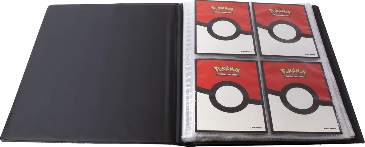 Ultra Pro Pokemon Meowth and Starmie 4-pocket portfolio for trading cards, holds 4 oversized and 80 regular cards.