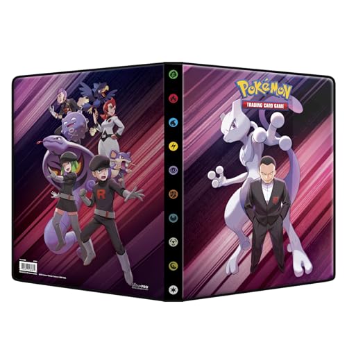 Ultra PRO Scarlet & Violet Destined Rivals 9-pocket Pokémon card binder album holding up to 126 single-loaded cards.