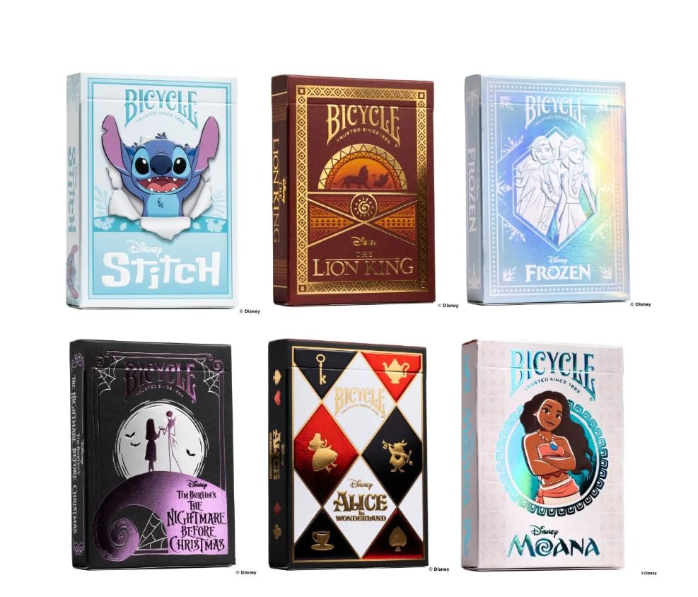 Disney characters playing cards deck by the United States Playing Card Company, featuring colorful cartoon character illustrations.