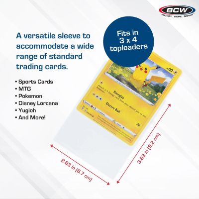 BCW Standard Clear Penny Sleeves for Trading Cards (100 Pack)