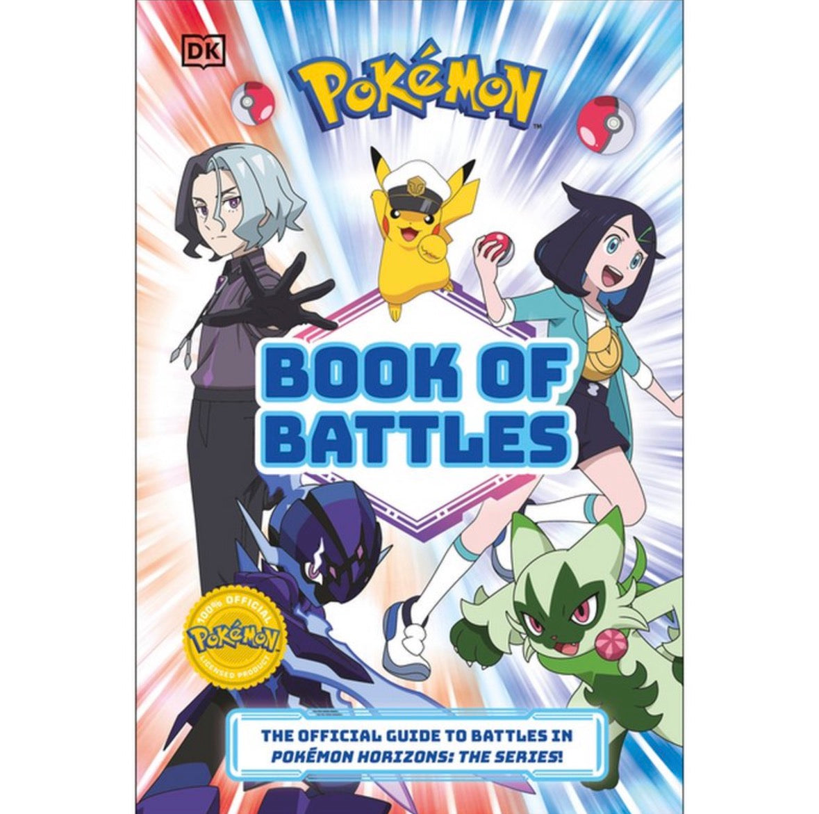 Pokémon Book of Battles guide for Trading Card Game accessories by Penguin Random House, featuring colorful cover and battle tips.