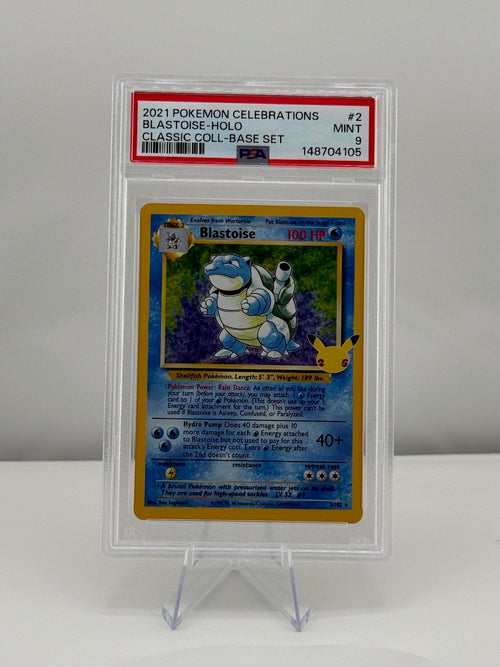 2021 Pokemon Celebrations Classic Collection Blastoise 2/102 PSA 9 Mint Graded Slab