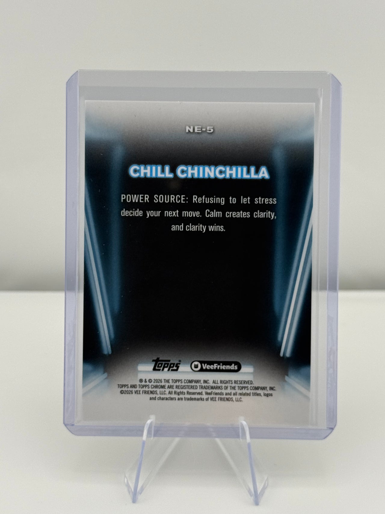 2026 Topps Chrome VeeFriends Chill Chinchilla NE-5 Insert (#1/5)