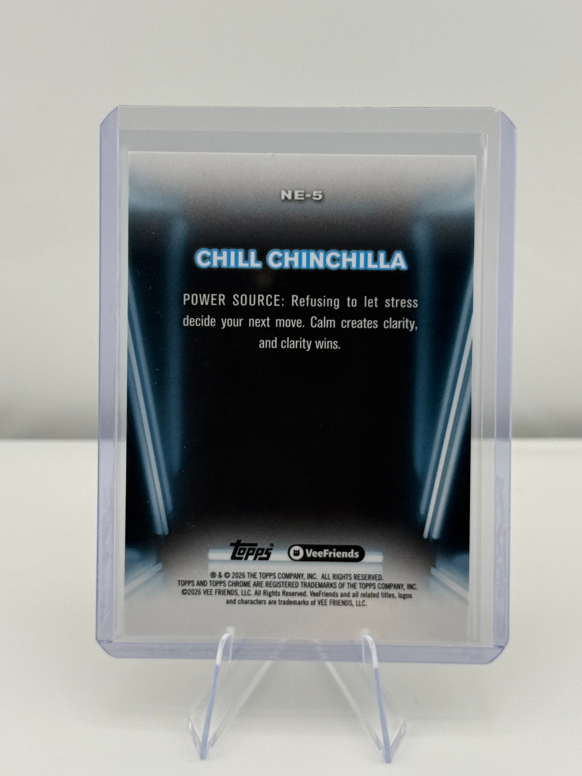 2026 Topps Chrome VeeFriends Chill Chinchilla NE-5 Insert (#1/5)