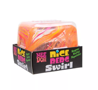 Schylling Inc NeeDoh Swirl Nice Berg sensory fidget toy with colorful swirling design, soft and squishy for stress relief and tactile play.