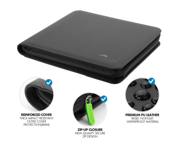 FunGuys Toploader Premium 12 Pocket Binder for trading cards, durable accessory with multiple pages for card storage.