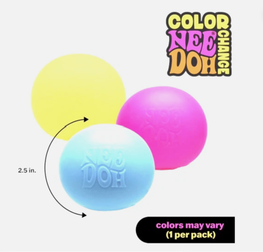Schylling NeeDoh® Color Changing Groovy Glob sensory toy with vibrant colors and flexible, squishy texture for tactile play.
