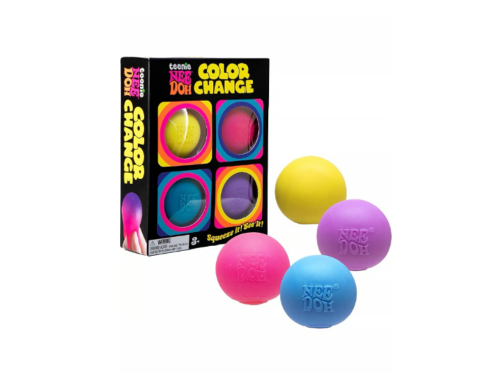 Nee Doh Teenie Color Change Squeeze Toy Set Multicolor 4 Pack