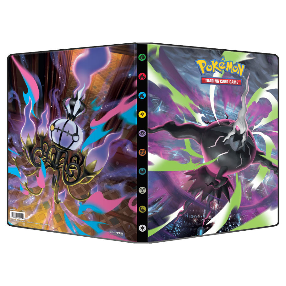 Ultra Pro Pokémon Mega Evolution Pitch Black 9-Pocket Portfolio Binder for trading cards, black with Pokémon branding.