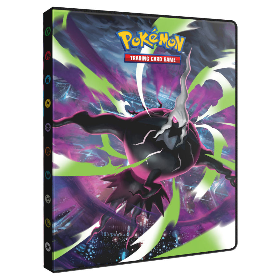 Ultra Pro Pokémon Mega Evolution Pitch Black 9-Pocket Portfolio Binder for trading cards, featuring black exterior and card sleeves.