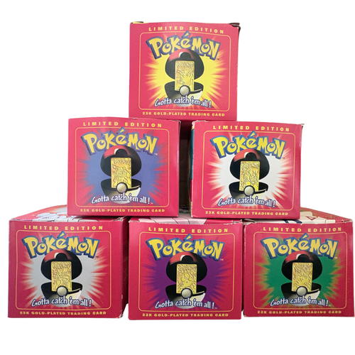 1999 Burger King 23K Gold Plated Pokémon Cards - Complete Set of 6