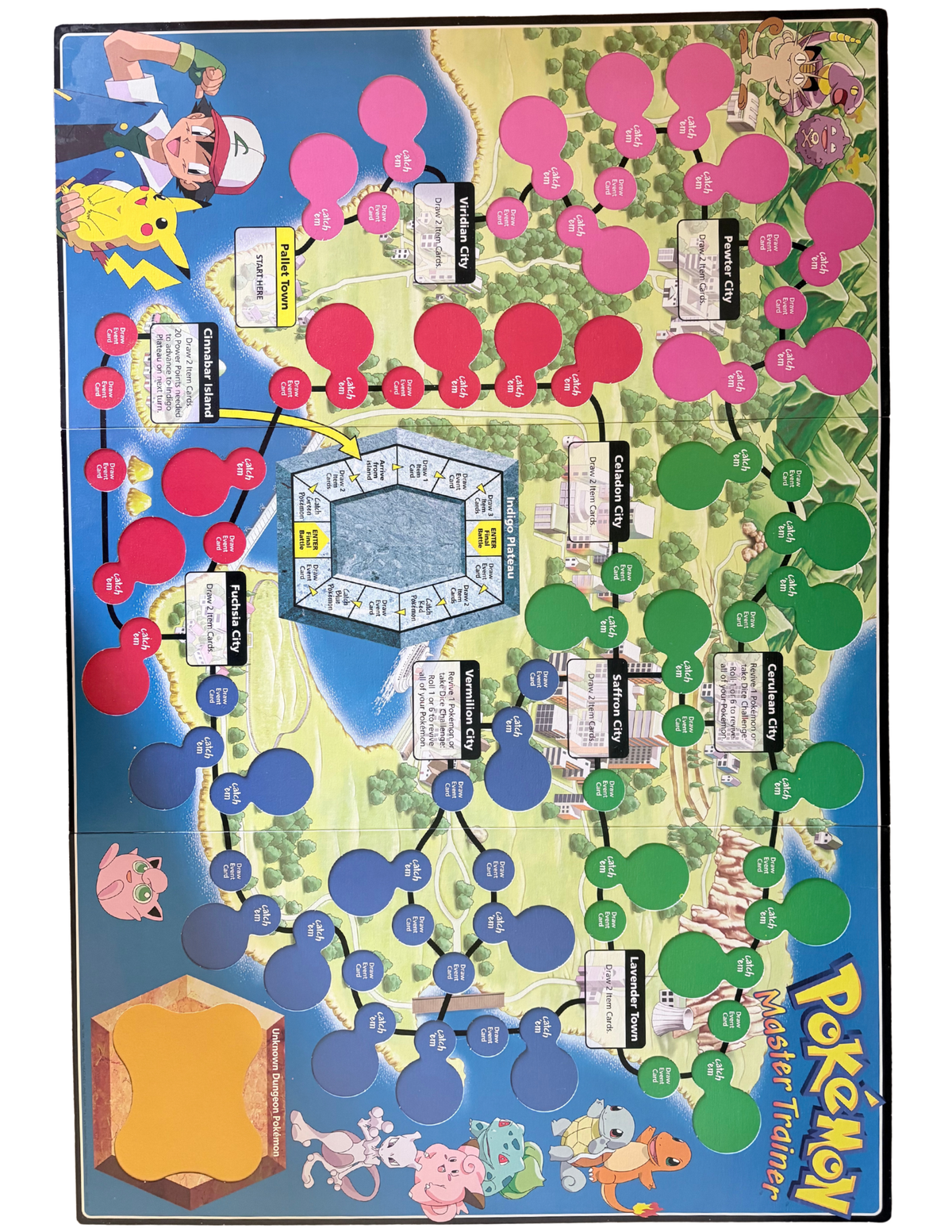 1999 Pokémon Master Trainer Board Game (Milton Bradley) - Vintage & Nearly Complete