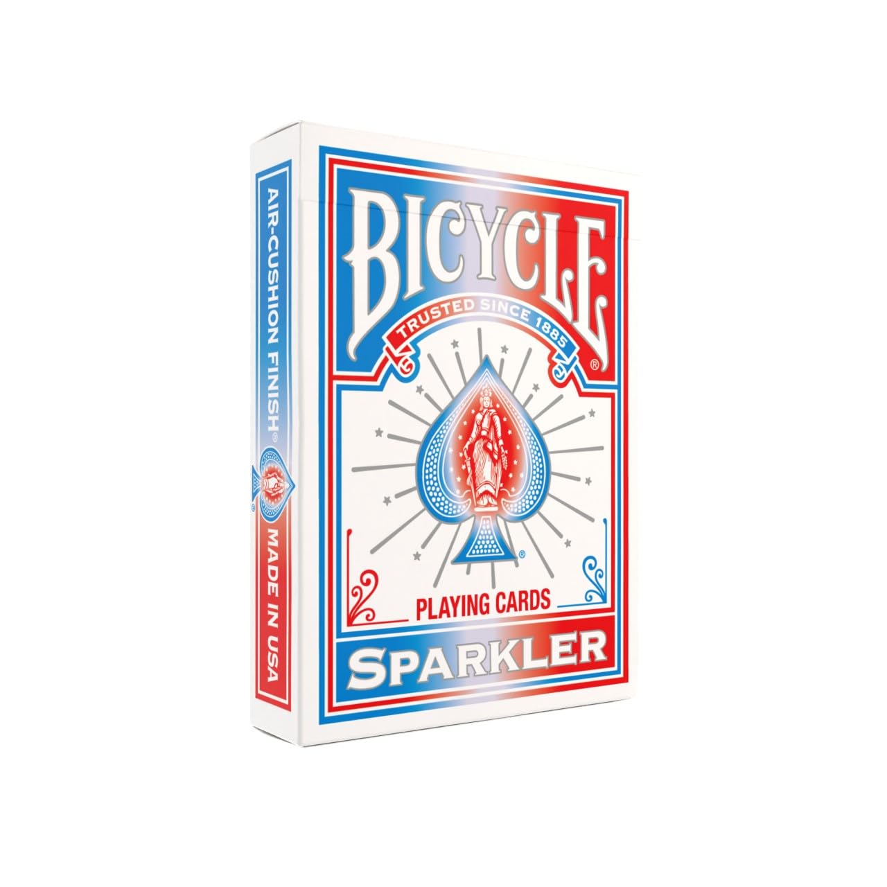 Sparkler Bicycle playing cards deck by The United States Playing Card Company, featuring standard bicycle design and colorful card backs.
