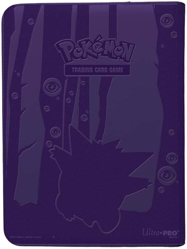 Ultra Pro Zippered PRO Binder 9-Pocket Pokemon Elite Series Gengar for trading card storage and organization.