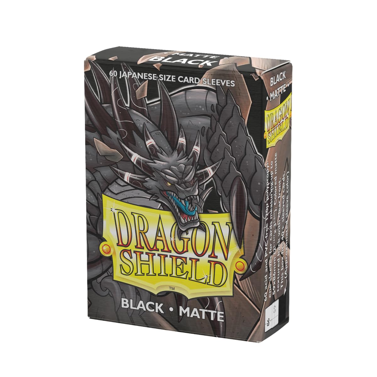 Dragon Shield Japanese size matte trading card sleeves, 60 count, smooth and tough premium sleeves for Yu-Gi-Oh, Naruto, Cardfight, Vanguard