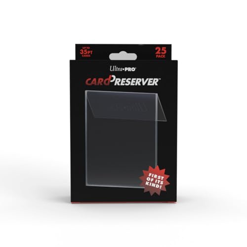 Ultra Pro Card Preserver trading card sleeves holder, 25-count pack, clear protective card sleeves for trading cards.