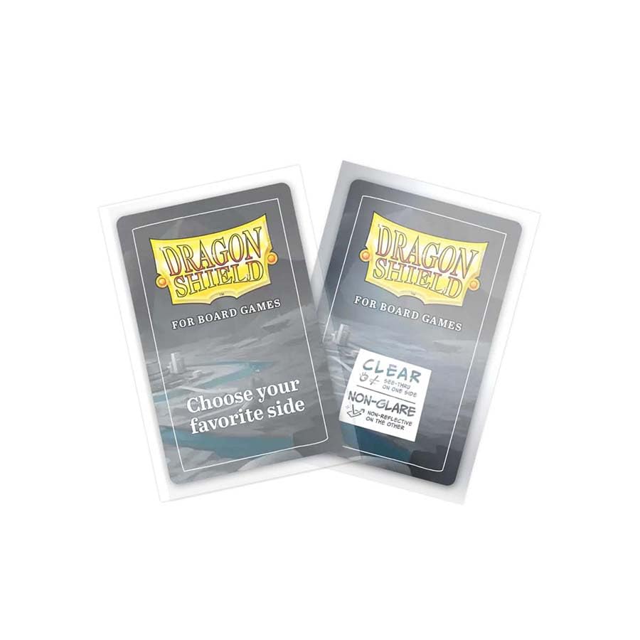 Dragon Shield trading card sleeves, non-glare, durable, acid-free, for tabletop games like Gloomhaven and Wingspan, with smooth shuffle feel.