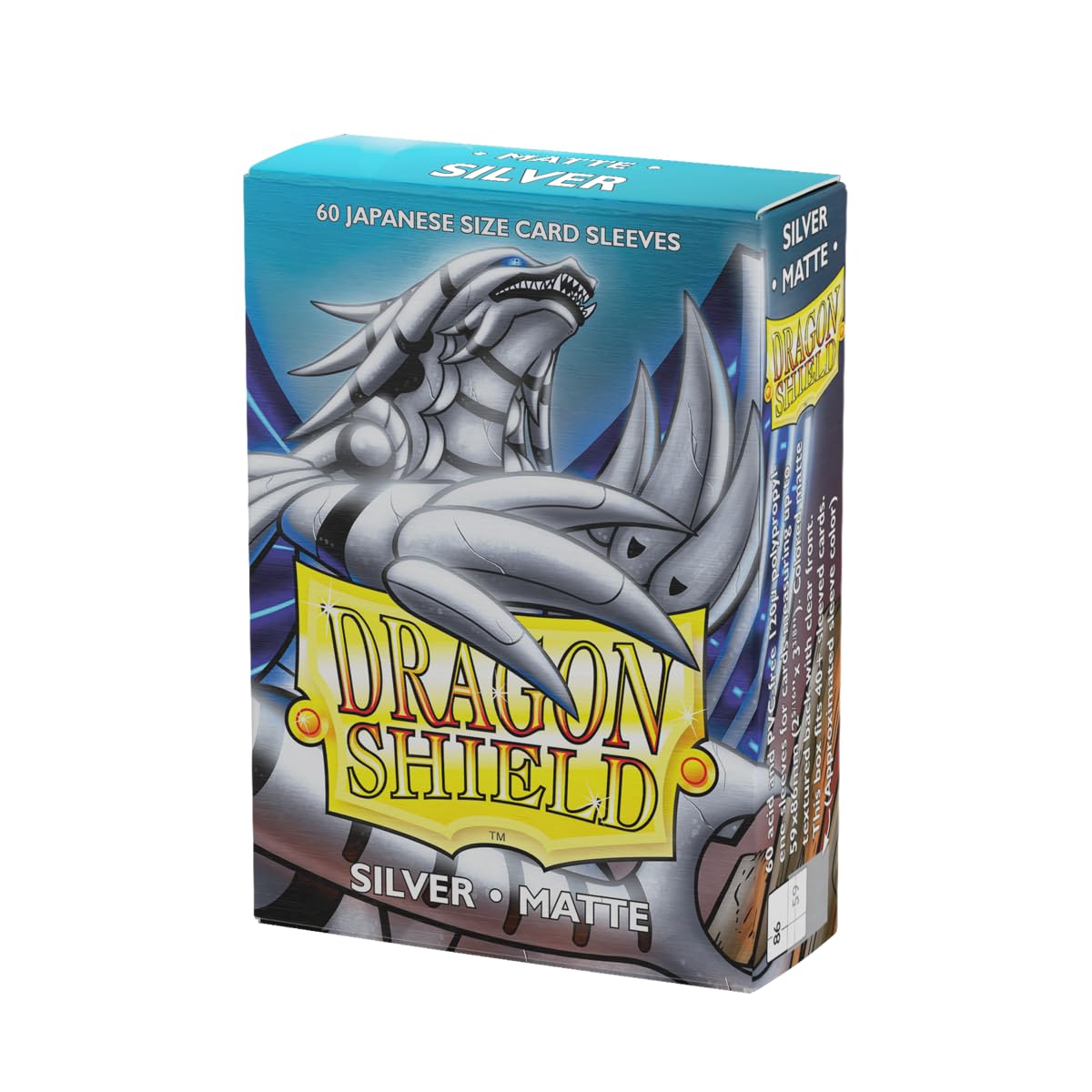 Dragon Shield Japanese size matte trading card sleeves, 60 count, smooth and tough for Yu-Gi-Oh, Naruto, Cardfight, and Vanguard.
