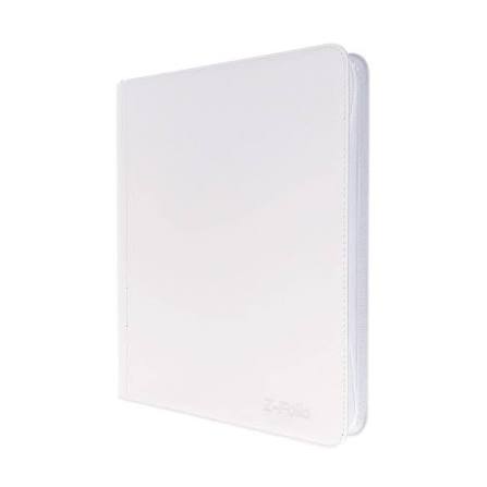 BCW Z-Folio 9-Pocket LX Leatherette Toploader Binder - White (252 Card Capacity)