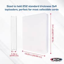 BCW Z-Folio 9-Pocket LX Leatherette Toploader Binder - White (252 Card Capacity)