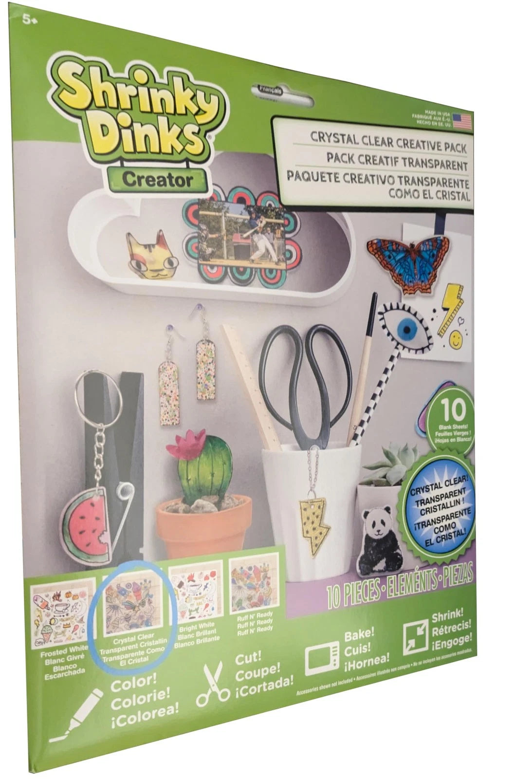 Shrinky Dinks Crystal Clear Creative Pack (10 Sheets) - Just Play